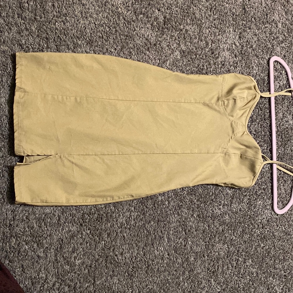 Beige fitted dress